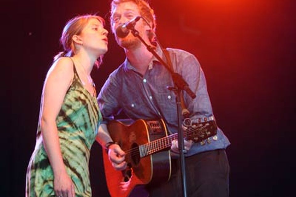 Marketa Irglova and Glen Hansard of The Swell Season perform June  2008  Tennessee.