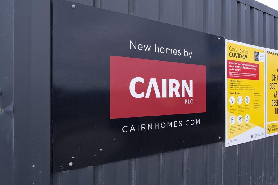 Cairn Homes sign at a development in Greystones.