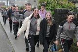 thumbnail: Students enjoying the Creagh College 5km Walk in aid of the school's musical and Students Council on Monday. Pic: Jim Campbell
