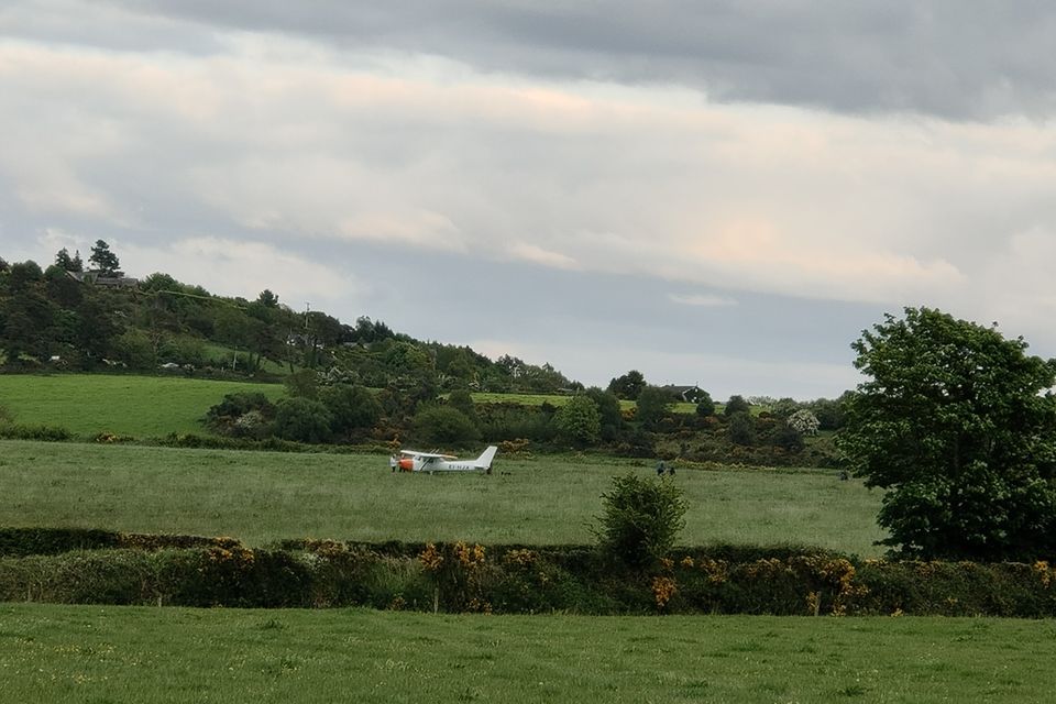 A light aircraft that was forced to make an emergency landing at a field in Kilcavan.