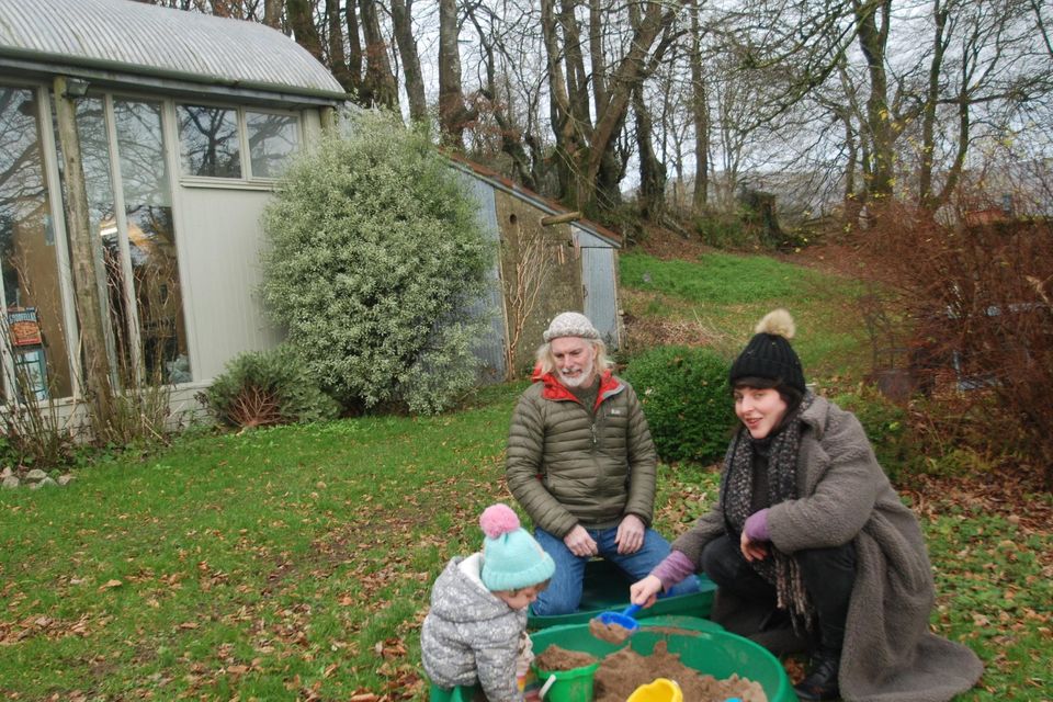Ayla, Liam and Siobhán pictured at their rented Kilranelagh home.