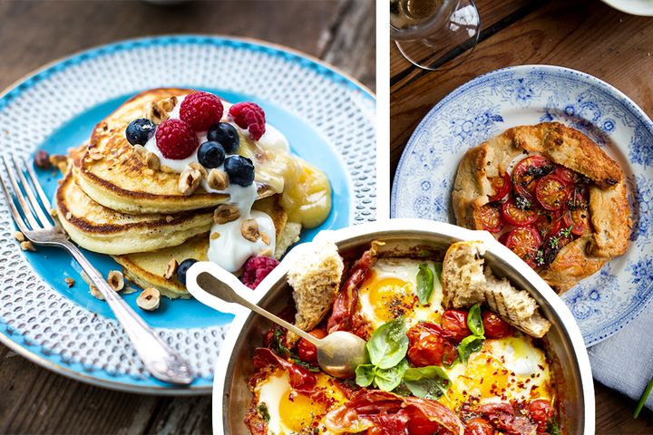 Donal Skehan’s weekend brunch recipes: Savoury tartlets, ricotta pancakes and one-pan tomato eggs