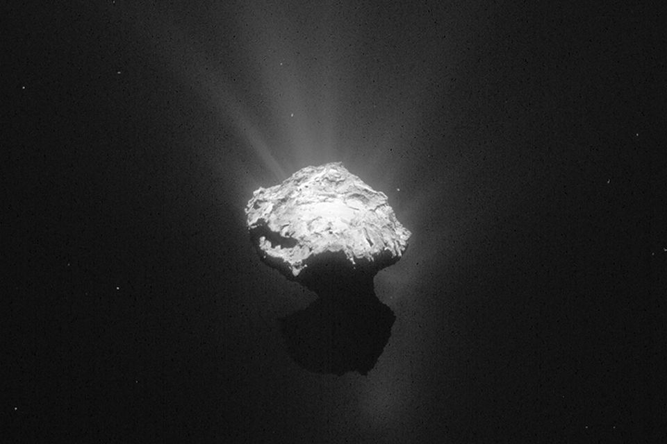 Comet 67P/Churyumov-Gerasimenko photographed by the Rosetta space probe (ESA/PA)