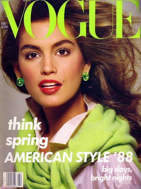 One of Cindys first Vogue covers - in February 1988