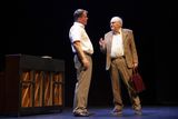 thumbnail: Garrett Lombard and his dad Garry Lombard on stage during 'Tuesdays with Morrie' at the Gorey Little Theatre.