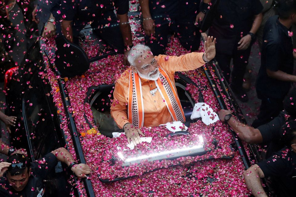 Tear it down to build it up: Narendra Modi in Varanassi. Photo: Reuters