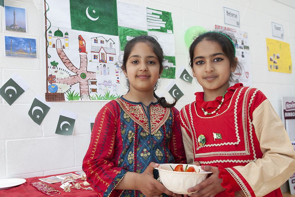 Hadia Zuhair and Isha Saleem from Pakistan pictured during the International Day.