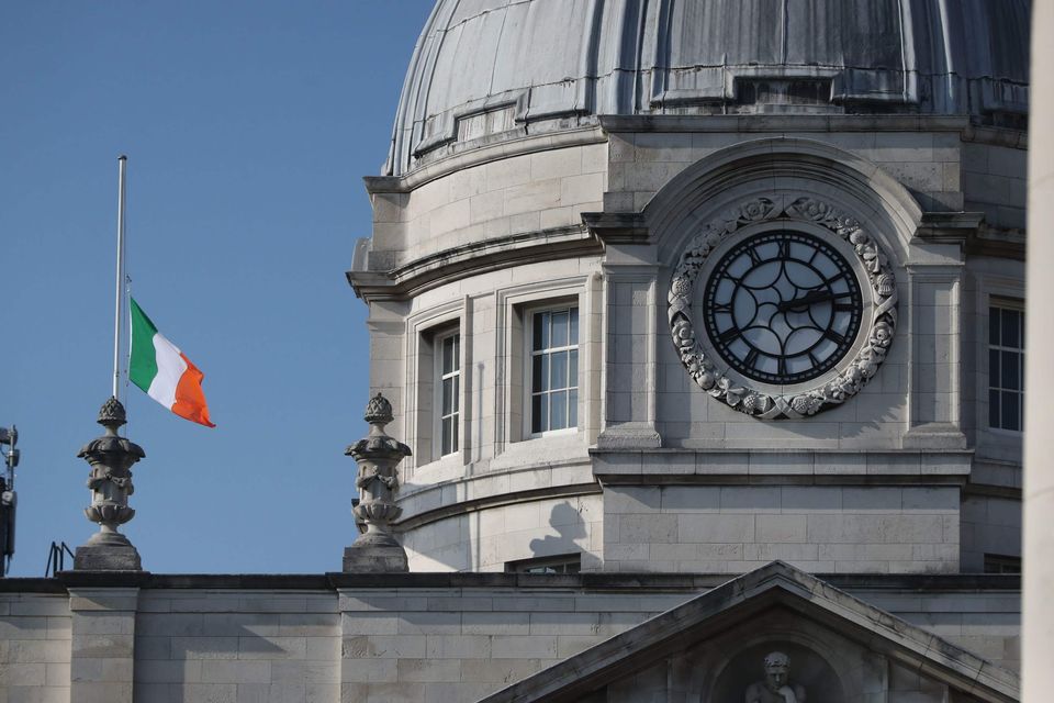 The Irish tricolour on Government Buildings (PA)