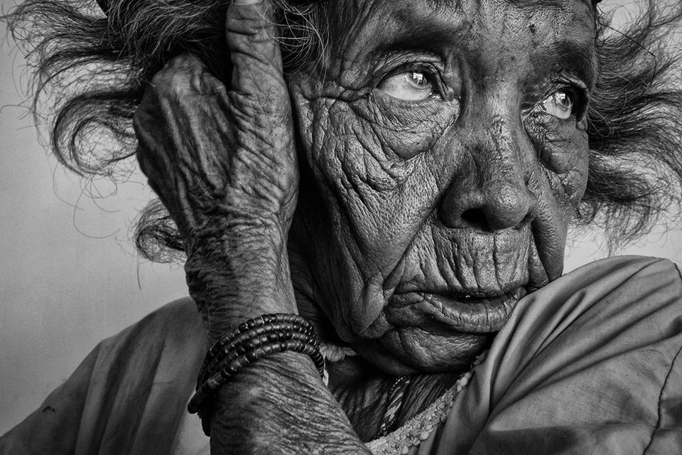 An old woman from the Wayuu people in the north of Colombia. Her face has seen many years of hard work. Monochromal winner, TPOTY Awards. Photo: Johnny Haglund/TPOTY 2014