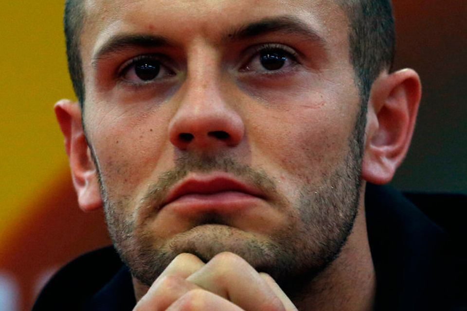 Arsenal's Jack Wilshere ahead of their Europa League match against Red Star, in Belgrade yesterday. Photo: Darko Vojinovic/AP