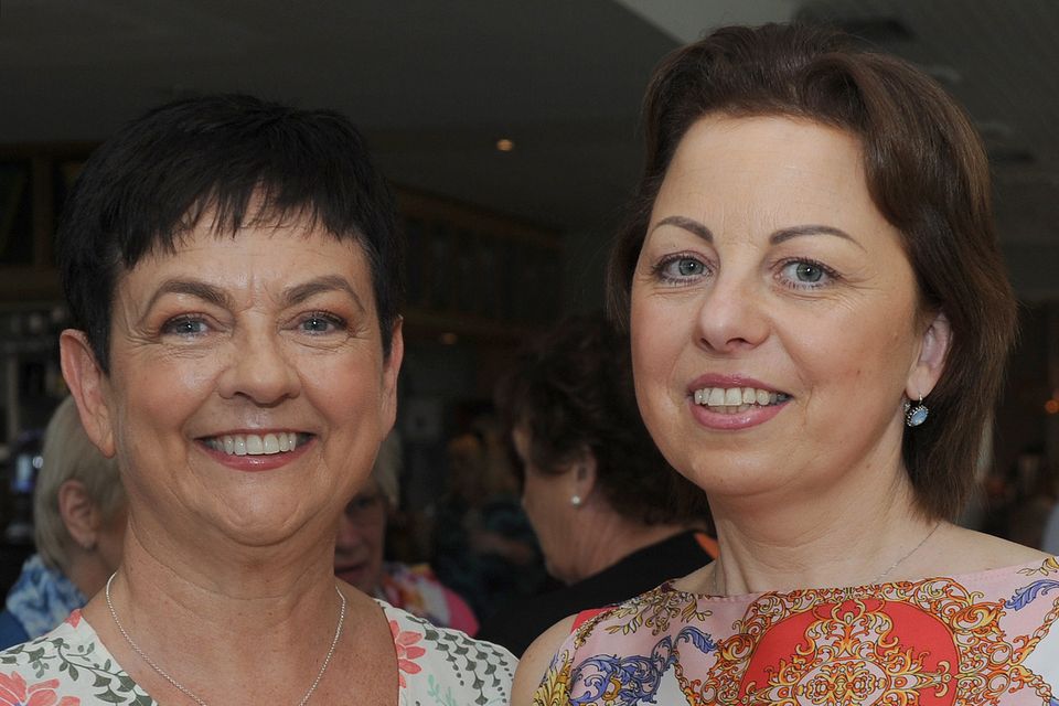Carol McAviney and Agnes Nvotina at the Fashion Show in Dundalk Golf Club in aid of The North Louth Hospice. Photo: Aidan Dullaghan/Newspics