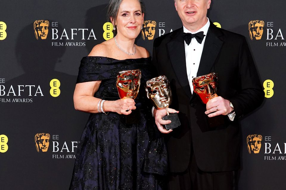 Emma Thomas and Christopher Nolan (Ian West/PA)