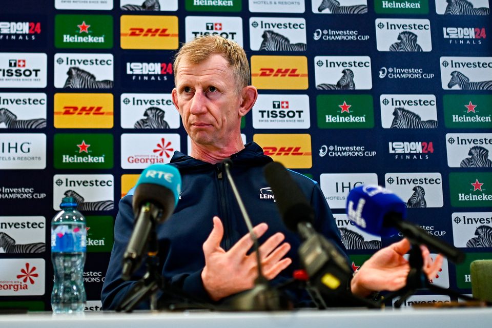 Head coach Leo Cullen knows Leinster will have to be strong against their modern-day rivals. Photo: Harry Murphy/Sportsfile