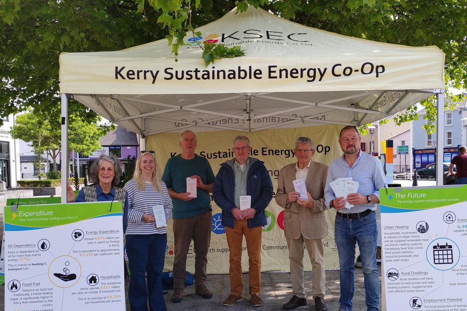 Sylvia Thompson, KSEC Chairperson; Anne-Marie Fuller, KSEC Secretary; Gerry Cunane, KSEC Board Member; Dan Ahern, Killorglin EMP participant; Donal Mangan, KSEC Board Membe; Shane McElroy, Killorglin Chamber Alliance.