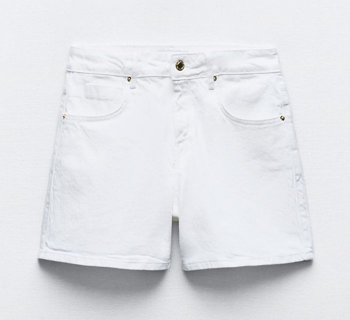 High waist denim shorts, €25.95, Zara