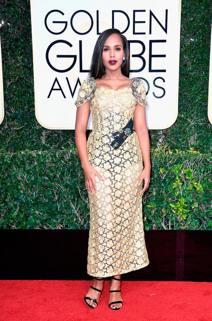 Actress Kerry Washington attends the 74th Annual Golden Globe Awards at The Beverly Hilton Hotel on January 8, 2017 in Beverly Hills, California.  (Photo by Frazer Harrison/Getty Images)