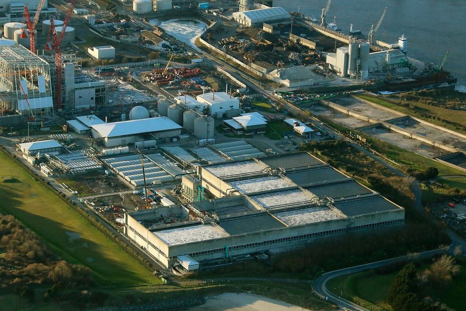 The waste water treatment plant at Ringsend in Dublin