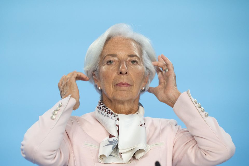 ECB President Christine Lagarde didn’t rule out a technical recession this year. Photo: Boris Roessler/Getty Images