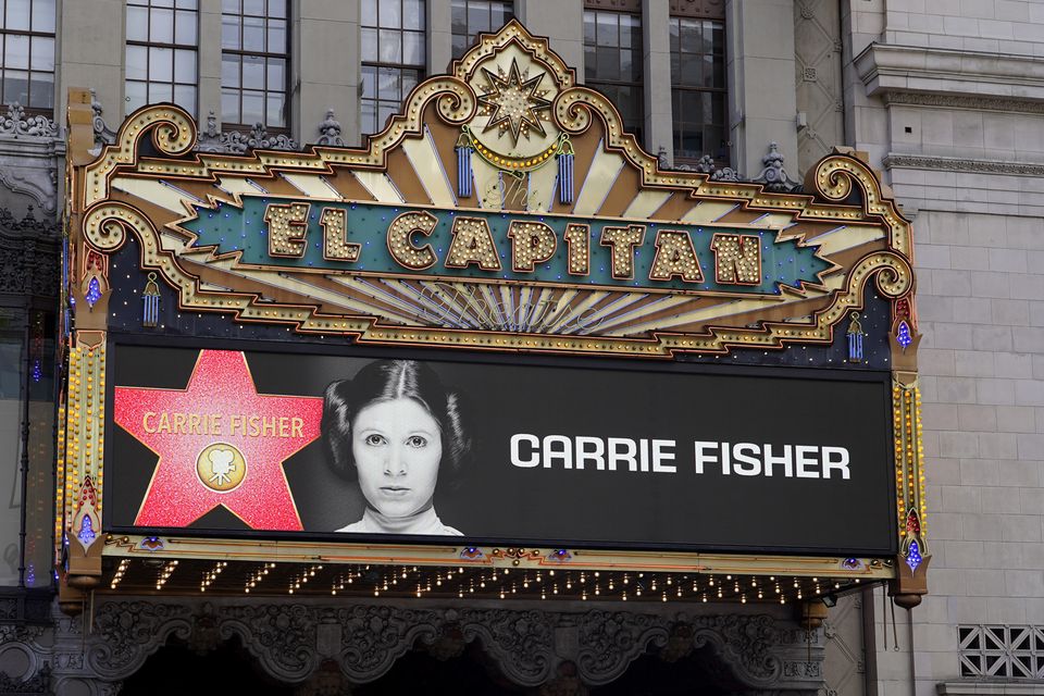 Carrie Fisher has been honoured with a star on the Hollywood Walk of Fame (AP Photo/Chris Pizzello)