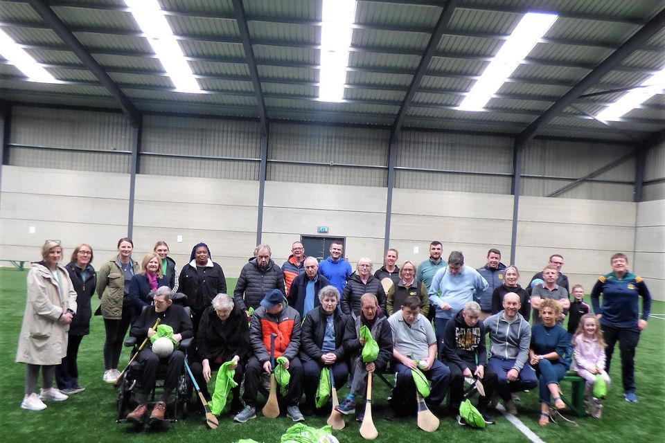 service users from the HSE’s Havenview (Enniscorthy), Croí an Tobar (Oylegate) and Westland’s (Wexford Town) residences at the Half Way House Bunclody GAA club’s indoor arena for the HSE’s co-produced psycho-social sports/leisure intervention programme for Mental Health Intellectual Disability (MHID) services in Co. Wexford.