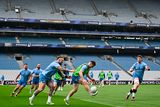 thumbnail: Luke McGrath and Andrew Porter playing Gaelic football during Leinster's captain's run at Croke Park. Photo: Harry Murphy/Sportsfile