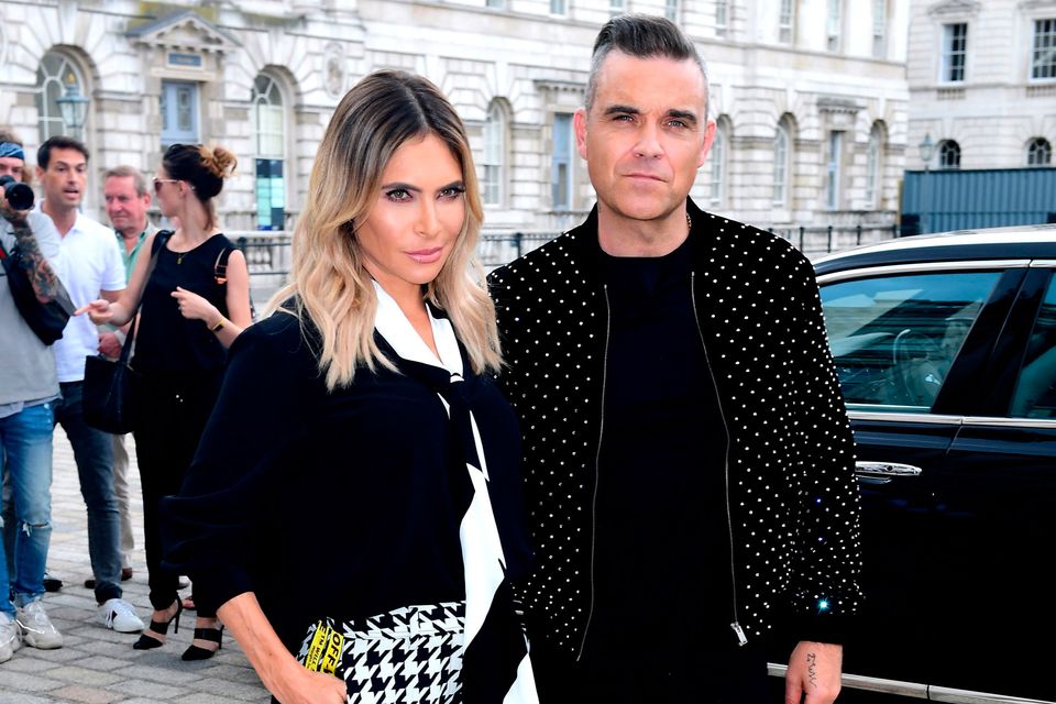 Robbie Williams and his wife, American actress Ayda Field