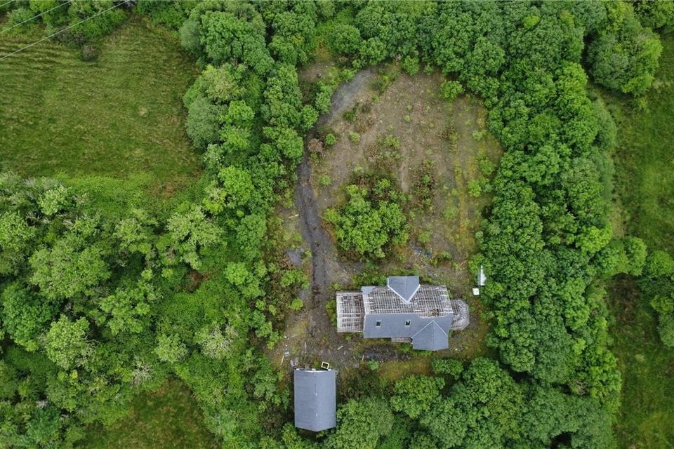 An aerial shot of the site.