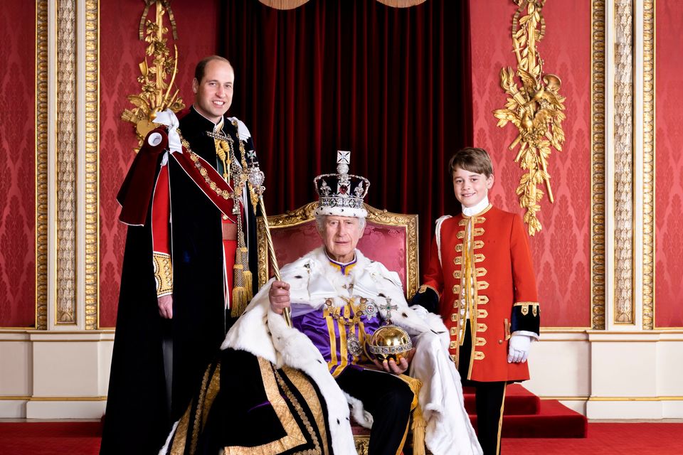 Their goal is to secure the return of the Koh-i-Noor diamond, one of the Crown Jewels held in trust for the King. Above. King Charles with Princes William and George. Photo: Hugo Burnand/PA Media