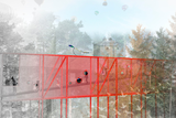 thumbnail: Artist's impression of the 460m 'lattice walkway' planned for the tree canopy at Avondale, Co Wicklow
