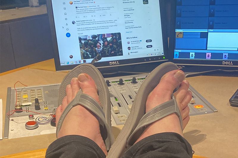 RTÉ presenters express their response to recent broadcaster revelations through posting playful flip flop photos from the radio studio