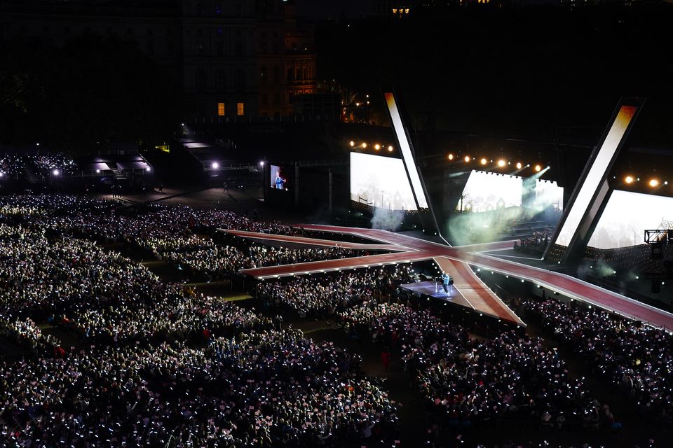 The concert celebrating the 80th anniversary of VE Day at Horse Guards Parade in central London (Gareth Fuller/PA)