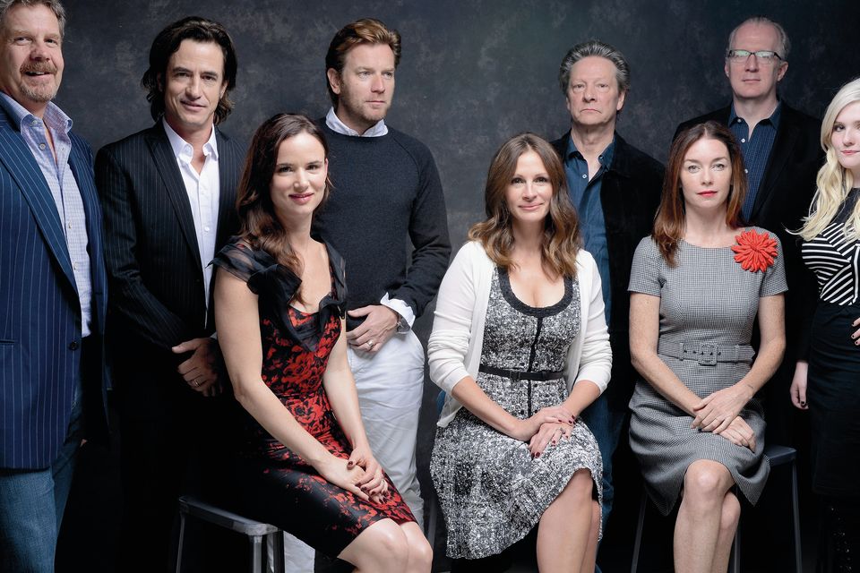 Juliette Lewis with the cast of August: Osage County
