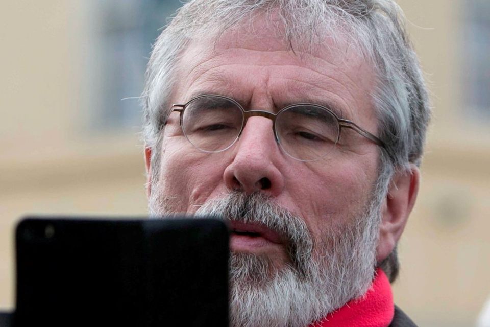 Gerry Adams: Sought to justify tweet in context of Irish suffering caused by penal laws and partition. Photo: Gareth Chaney