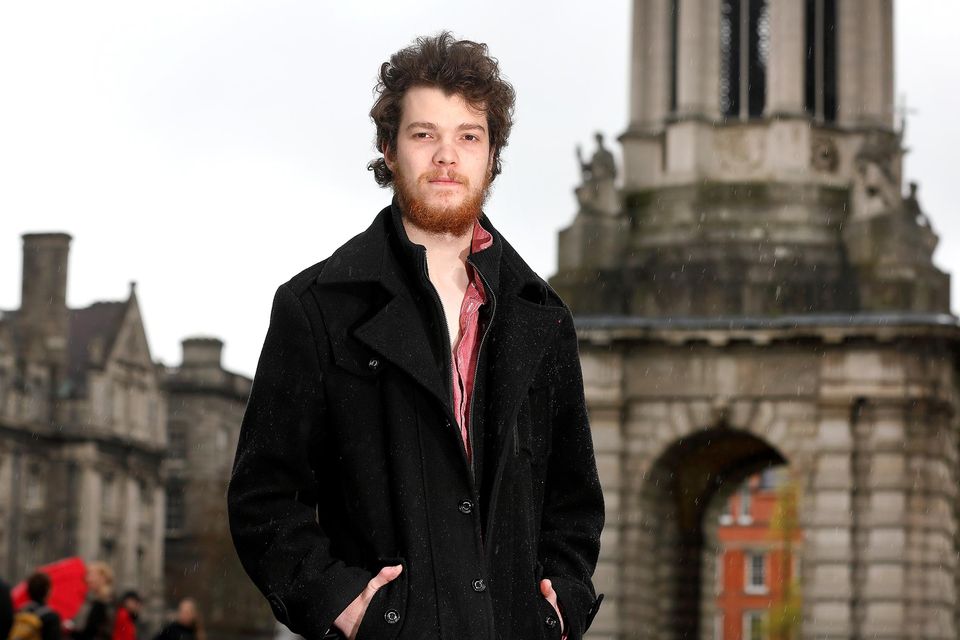 Incoming Trinity College students' union president Laszlo Molnarfi won the election last month on a ‘radical anti-government’ platform. Picture by Frank McGrath