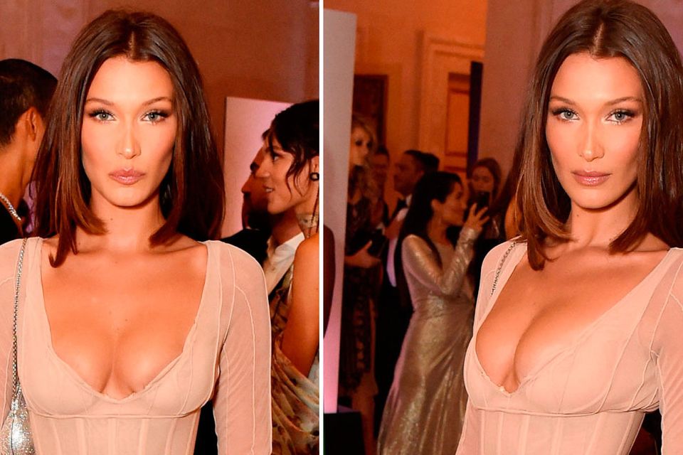 Bella Hadid Nude Sex Porn - Bella Hadid outdid herself in a nude body stocking at this NYFW party |  Independent.ie