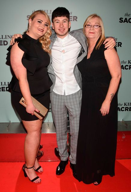 Gemma Keoghan (sister), Barry Keoghan and Lorraine Keoghan (mother) at the The Killing of a Sacred Deer Irish premiere at The Lighthouse Cinema, Dublin