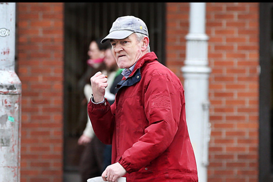 Convicted rapist Paul Moore on his way around the city, freely mingling with unaware members of the public