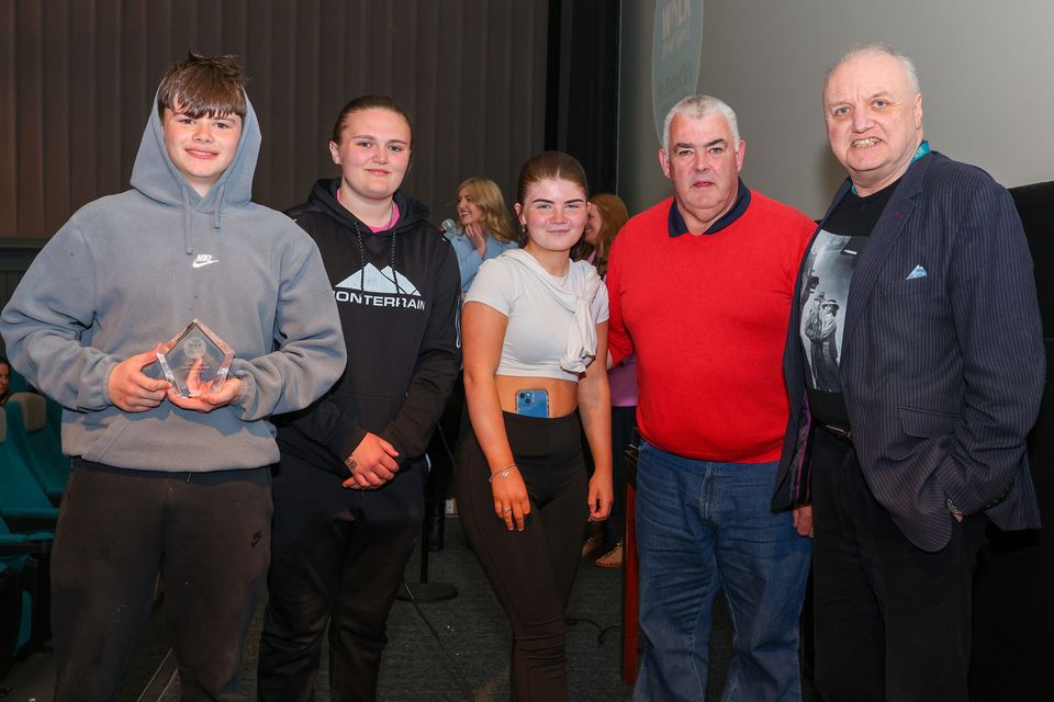Students from Enniscorthy Youth Reach with judge, Michael Doherty.