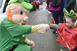 thumbnail: Tom Byrne and Lucy Maher during the St Patrick's Day parade in Carnew. Pic: Jim Campbell