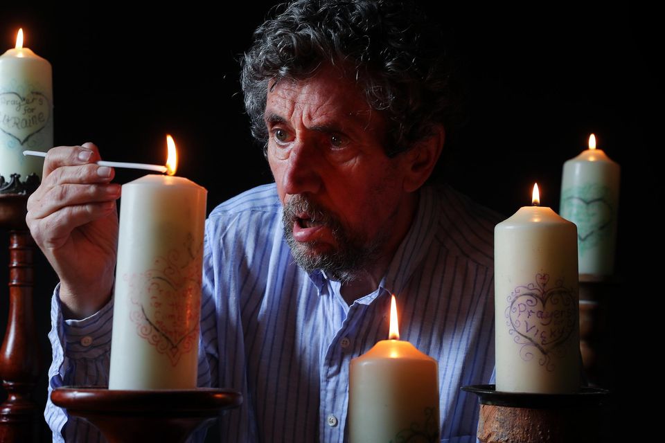 Charlie Bird lights five candles to mark the first anniversary of the Climb with Charlie. Photo: Gerry Mooney