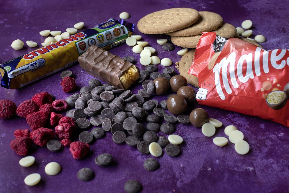 The main ingredients for the festive iced chocolate biscuit cake. Photo: Tony Gavin