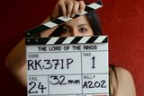 thumbnail: The clapper board showing Sir Christopher Lee's last Lord Of The Rings scene is being displayed at Bonham's in London