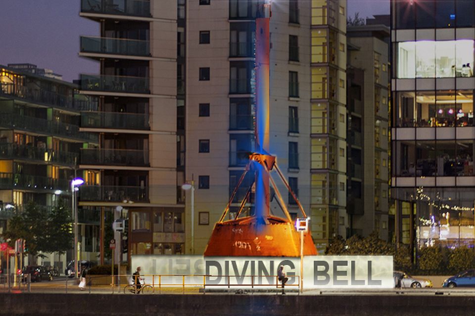 Diving bell at night. The 140-year-old device is set for restoration.
