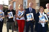 thumbnail: Anthony Abbott King senior planner, Cllr Frank Godfrey, Cllr Joanne Byrne, Mayor Pio Smith , Joan Martin CEO Louth Council and Frank Pentony Director of Services Louth County Council at the Launch of the Westgate Vision Plan.