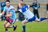thumbnail: Michael Farragher, GMIT, in action against Darren O'Reilly, DIT