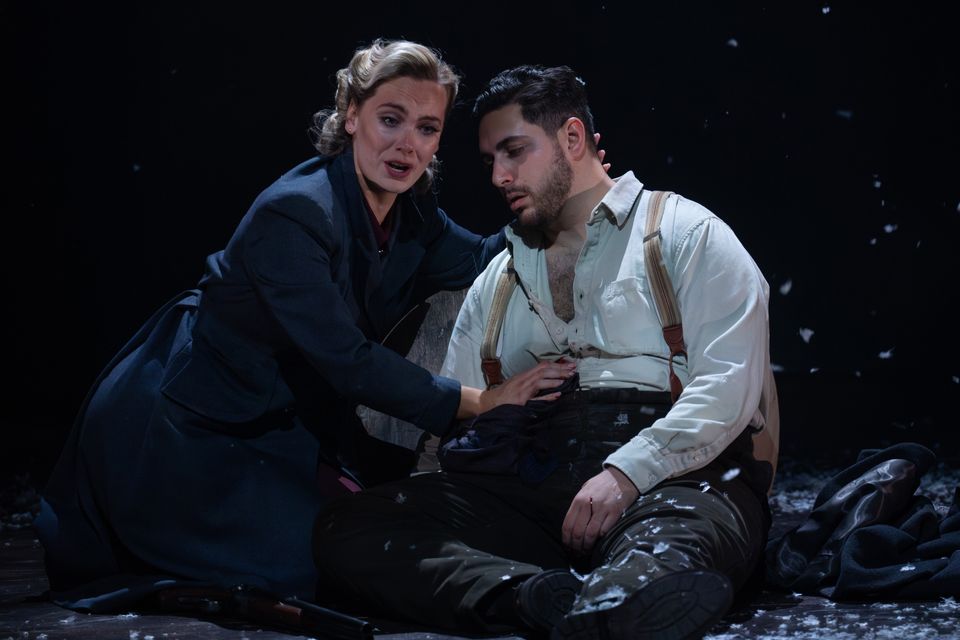 Niamh O'Sullivan as Charlotte and Paride Cataldo as Werther in INO's production of Massenet's Werther. Photo: Pat Redmond