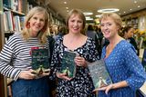 thumbnail: Authors Sinéad Crowley (centre) with Sinéad Moriarty and Liz Nugent at the launch of The Belladonna Maze in Dublin this evening. Picture: Gerry Mooney