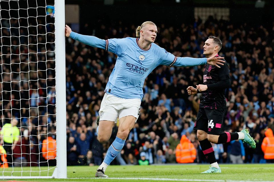 Manchester City's Erling Haaland has been in stunning form this season. Photo: PA Wire