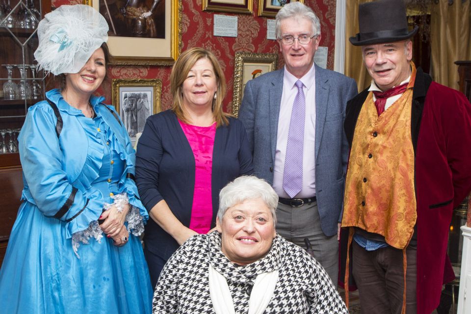 Sally McEllistrim, Linda McDonald, Michael Geaney, Ian Cathcart and Cllr Miriam Murphy at the Victorian Tea Times open day in Arklow
