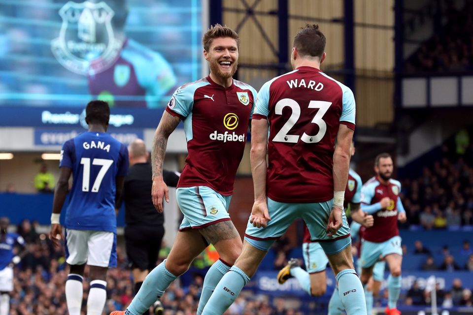 Jeff Hendrick, pictured left, scored the only goal at Goodison